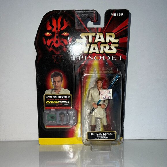 Hasbro Star Wars Episode 1 Obi-Wan Kenobi w/ lightsaber Jedi Duel Action Figure - Picture 1 of 6